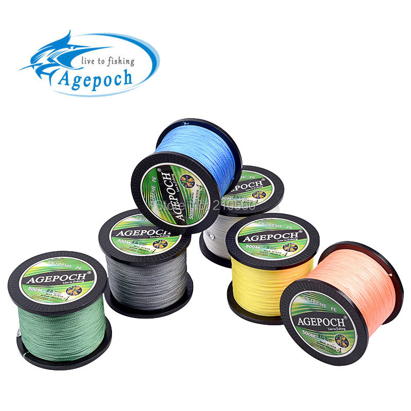 Image of Agepoch 500 m Braided Multifilament Super Power Pe Fishing Line Rope The Peche Spearfishing Cord Wire Peche Carp Winter Thread 4