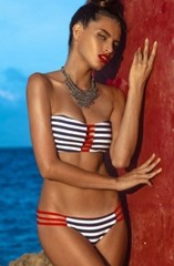 Sexy-Contrast-Bandeau-Stripe-Bikini-LC41338-2