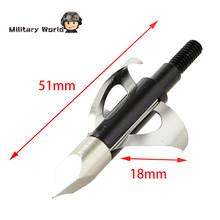 3PCs Lot 3 Blades Fixed Archery Sports Arrowhead Stainless Steel Archery Arrow Broadhead For Outdoor Hunting