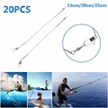 20pcs set Fishing Lure Line Trace Steel Wire Leader Swivel Spinner Lines 15cm 20cm 25cm