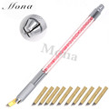 1pcs Korea 110mm Length Manual Microblading Pen Eyebrow Embroidery Tattoo Machines with 10pcs blades For Permanent