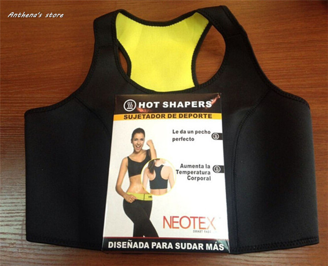 Image of 2016 Women Neoprene Material Hot Shapers Sports Tank Top Fitness Yoga Gym Running Cami Black Vest Intimates Sweat Bra Plus Size