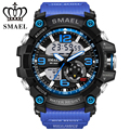 Cool Military Watch Dual Time Quartz Watch Fashion Outdoor Sport Watches Men LED Digital montre homme