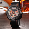 Genuine Leather Series Organic Time OT 4 Forge Carbon Fiber Bezel Watches Men Luxury Automaitic Quartz
