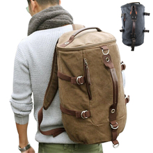Mens Large Classic Canvas Bucket Shoulder Bag