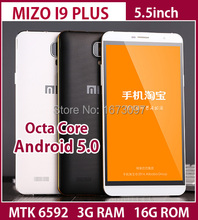 5.5 Inch phone MIZO I9 Plus Intelligent mobile phone Octa Core MTK6592 telephone mobile phones 16.0MP Android 5.0 Smartphone