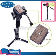 New Monopad Yunteng 288 Professional Photography tripod palo para self monopod+tripe Unipod Holder,VCT-288 for para camera
