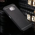 Brushed Aluminum Metal Armor Brush Hard Back Cover Case for Galaxy S6 Edge S7 Edge Plus