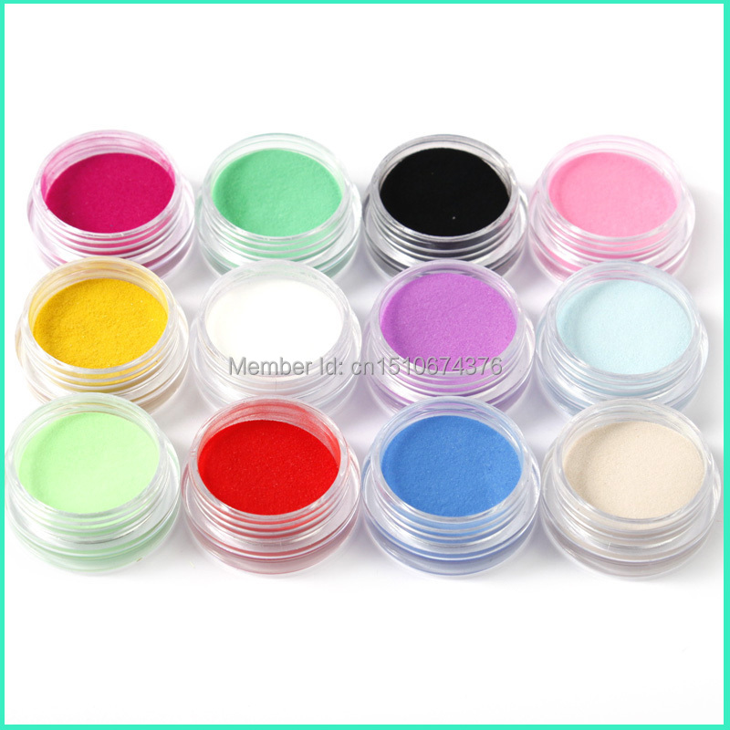 Image of Hot AliExpress 12 Colors Acrylic Powder Manicure Tips Nail Art 3D Decoration Builder Polymer Free Shipping