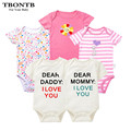 5 Pcs lot Retail Baby Girl Clothes Cartoon Baby Bodysuit Girl Boy 0 12M Infant Short