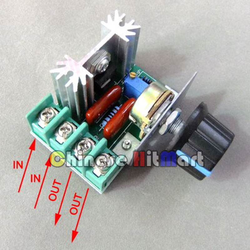 Купить AC 220v 2000w scr напряжения регулятор яркости регуляторы ...