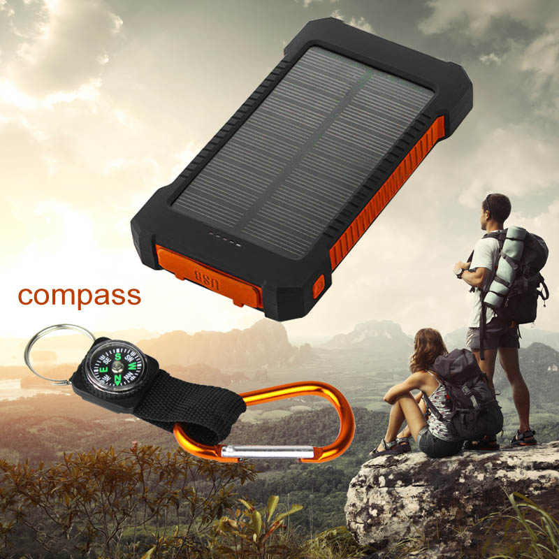 Portable Solar Power Bank 10000MAH bateria externa portatil Dual USB LED External Mobile Phone Battery Charger Backup Powerbank Portable Solar Power Bank 10000MAH bateria externa portatil Dual USB LED External Mobile Phone Battery Charger Backup Powerbank