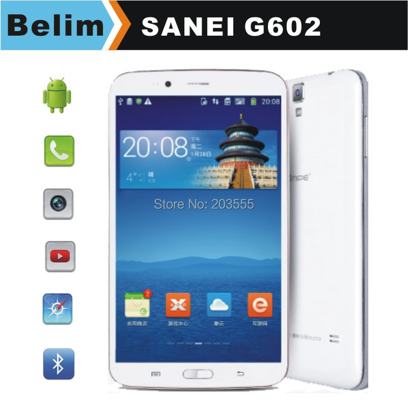 Free Shipping Sanei G602 6 2inch Tablet PC Quadcore 3G MTK8382 512M 8G Bluetooth 4 0