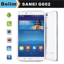 Free Shipping Sanei G602  6.2inch 3G  quad core 512M  ROM Tablet PC Quad Core MTK8382  SIM card  USB line Tablet phone GPS