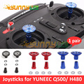 1pair CNC Aluminum Remote Controller Thumb Rocker Joystick Lever for YUNEEC Typhoon Q500 H480 Flyer