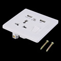 New Universal 2 Port USB Wall Switch Socket Charger AC Power Receptacle Outlet Wholesale