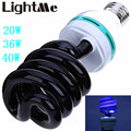 High Power LED Bulb AC 220V 20W 36W 40W E27 3000 3500LM Spiral Energy Saving Black