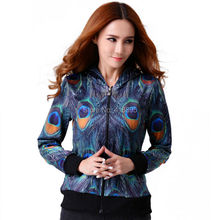 outerwear coats bomber peacock basic sport jacket for women autumn spring summer long sleeve jackets coat