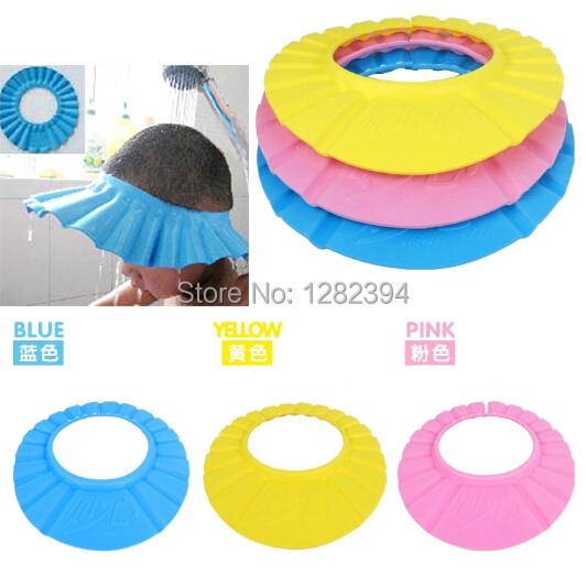 1 PCS/ LOT High Quality Baby Kid Adjustable Soft Shower Cap Hat Protect baby from Shampoo Water for Baby Kids Shampoo Bath Cap