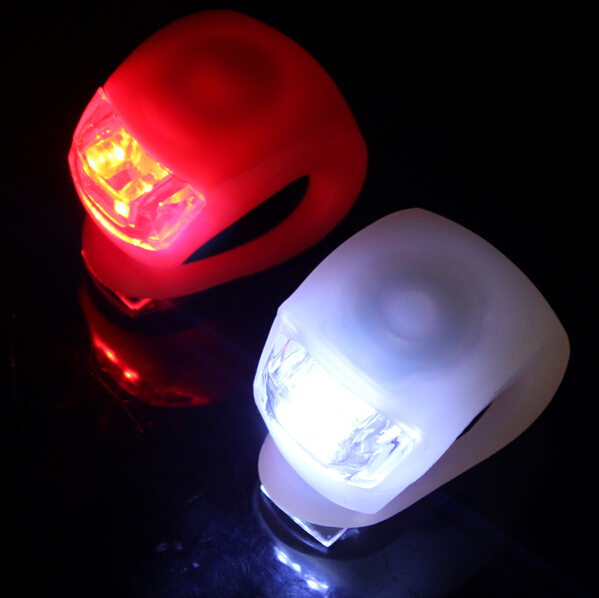Image of Mini Brillant Waterproof SILICON Bike Bicycle Cycling Beetle Warning Light LED Front Light Rear Tail Lamp color white red BL6003