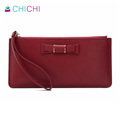 CHICHI Luxury Brands Purses 2016 Women Genuine Leather Long Wallets Thin High Quality Ladies Bow Cute