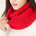 New Winter Scarf Women Shawl Warm Knitted Neck Circle Wool Blend Ring Scarves For Women Fashion