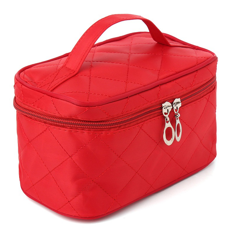 New Good Portable Type Bags Zipper Cosmetic Storage Make up Makeup Bag 4colors Handle Train Case ...