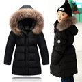 92 153cm 6789 10 11 12 years Children teenagers winter Waterproof duck Down Jacket Boys Fur