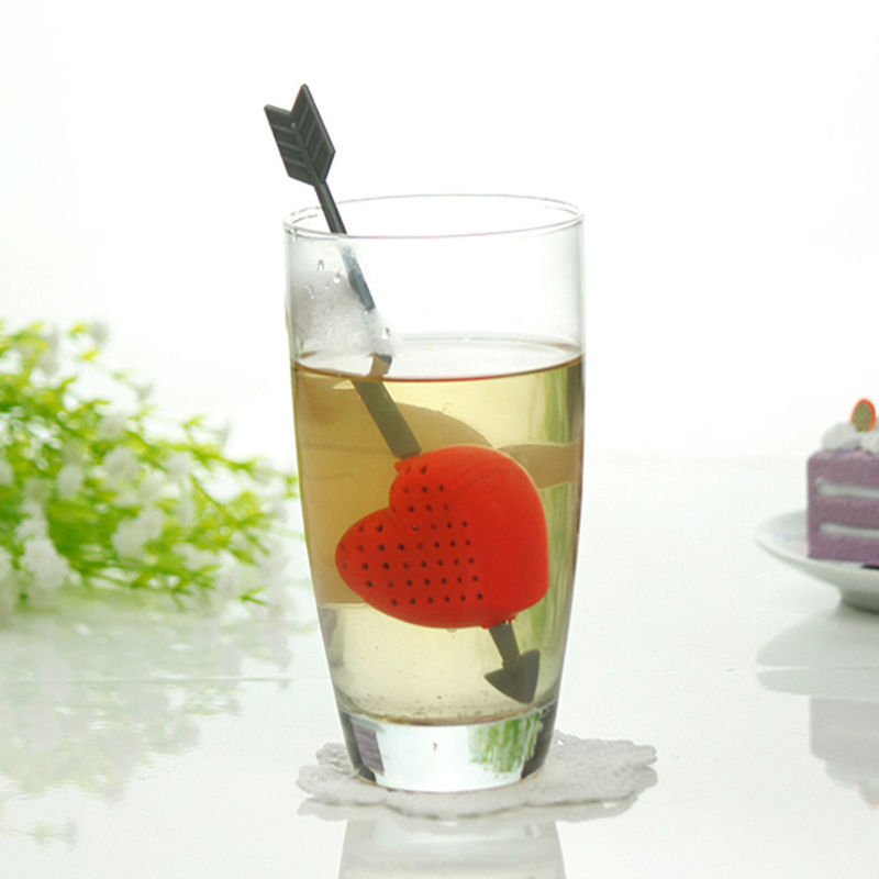 Cute Tea Filter Infuser Strainer Teacup Teapot Cupid Heart Valentine Gift Free Shipping