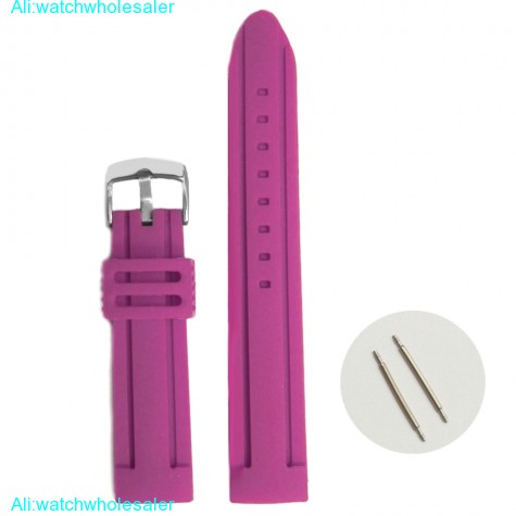 20mm Top Violet Color Silicone Jelly Rubber Ladies Watch Band Straps WB1072I20JB