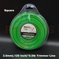 3 0mm 0 120 X 0 5LB Square Shape Green Color Brush Cutter Grass Trimmer Nylon