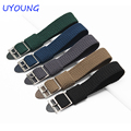 high quality hot sale fashion Perlon long strap watch 20mm black Gray bracelet brand special