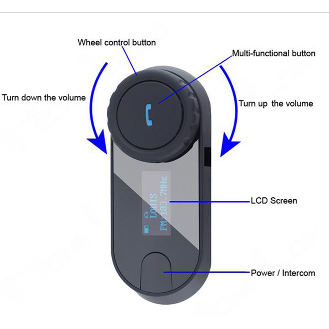 New Hot LCD Screen Fm Function Speaker For 3Riders Motorcycle Bluetooth Wireless Interphone Helmet Headset New Hot LCD Screen Fm Function Speaker For 3Riders Motorcycle Bluetooth Wireless Interphone Helmet Headset