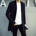 FAVOCENT 2017 Hot Sell Middle Long length Mens Solid Sweater Cardigan Trench Male Casual Autumn New