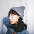 2016 Harajuku Autumn Wool Hat For Men Women Warm Punk Iron Hoop Ring Cap Fashion Beanie