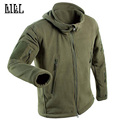 Military Tactical Softshell Fleece Jacket Hooded Winter Men US Army Polartec Sportswear Clothes Warm Coat Casual