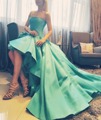 Gorgeous Mint Ball Gown Evening Dresses Ruffles Elegant Formal Dress Sexy Strapless Prom Party DressBackless Evening