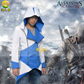 Anime role play clothing Assassins Creed 3 III Conner Kenway Hoodie Coat Jacket Cosplay Costume Custom