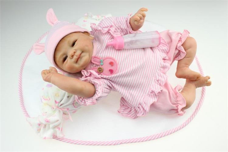 NPK 18 inch Silicone Reborn Babies Dolls baby reborn Realistic Hobbies Handmade Baby Alive Doll For Girls Toys boneca reborn