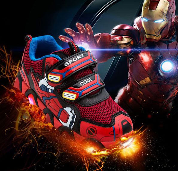 2015 autumn children Iron Man shoes boys fashion s...