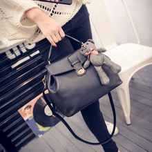 2016 new tide fashion personality lock bag handbag doctor bag simple single shoulder bag women bag winter