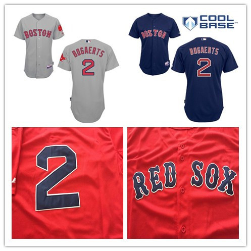Image of Xander Bogaerts Boston Red Sox 2 Xander Bogaerts Jersey Authentic Alternate Navy Cool Base Jersey Size:S-4XL
