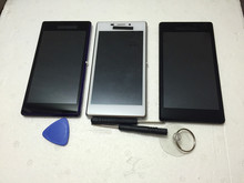 For Sony Xperia M2 S50H D2302 D2303 D2305 Black Full LCD Display Screen Panel + Touch Screen Digitizer Glass Assembly + Frame