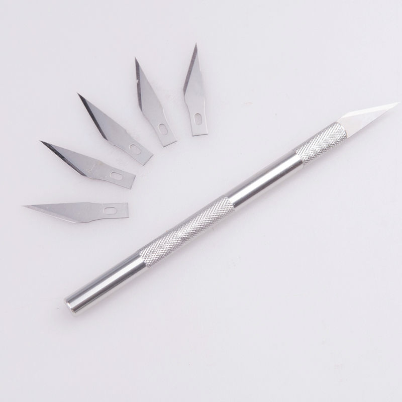 Non-Slip-Metal-Scalpel-Knife-Tools-Kit-Cutter-Engraving-Craft-knives-5