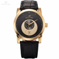 KS Golden Black Sub Analog Round Mechanical Automatic Date Display Men s Business Clock Gift Leather