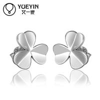 YUEYIN Earrings 925 Sterling silver Bijoux Pendientes Fine Jewelry Earring For women 100% silver Pearl silver Ring