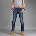 Free shipping 2016new fashion spring mens jeans slim fitness100 cotton elastic pants male brand clothing jeans
