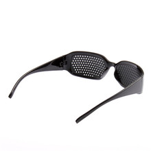 1pc Black Unisex Eyesight Vision Improve Eyeglasses pinhole Glasses Eye Care Exercise plastic Free Shipping