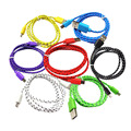Hot 1m Braided Wire Micro USB Cable Sync Nylon Woven Charger Cords for Samsung S4 S5