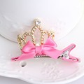 Cute Style Hair Accessories Crown Rhinestone Bow Barrette Baby Accessories Girls Tiara Hairpins Kids Ornaments Pearl